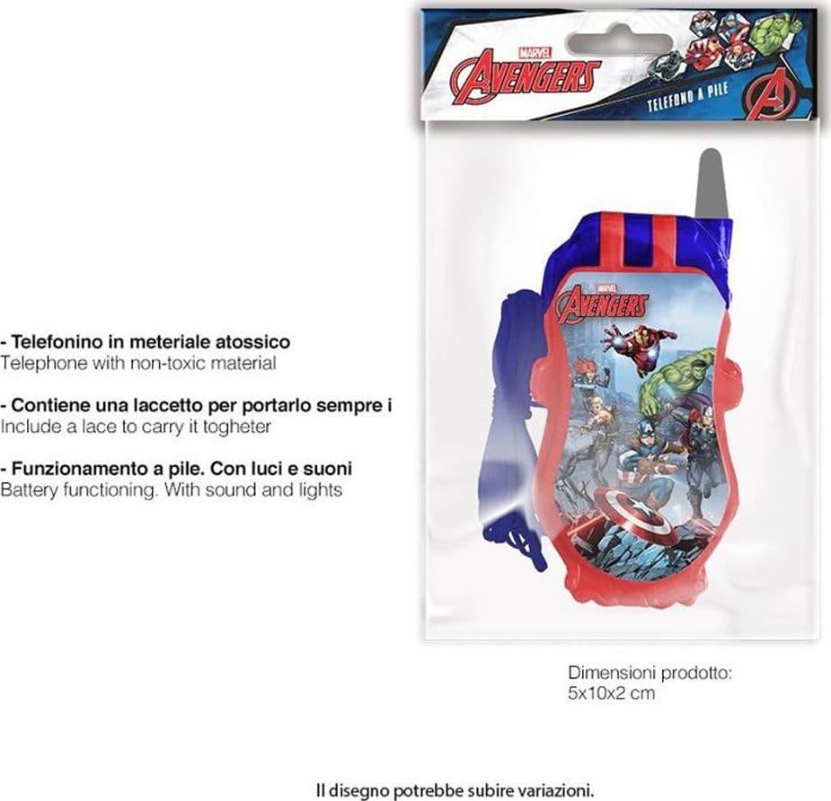 TELEFONO A PILE AVENGERS MARVEL GIOCO GIOCATTOLO BAMBINI CON LUCI E SUONI - 3