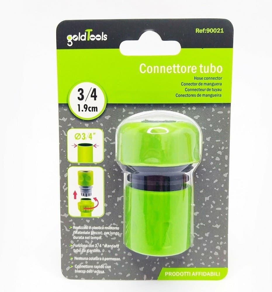 CONNETTORE CON INNESTO RAPIDO CON ACQUASTOP PER TUBO DA 3/4″ 1.9CM 65MM 90021 - 3