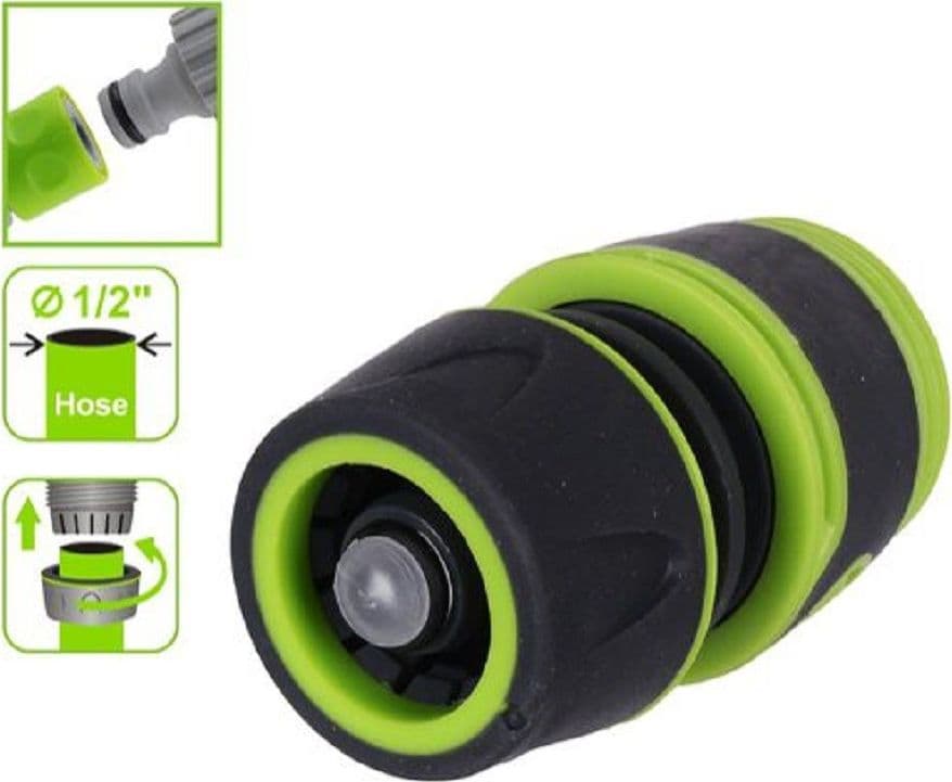 RACCORDO CON INNESTO RAPIDO CON ACQUASTOP PER TUBO DA 1/2" 13MM CONNETTORE 94757 - 2