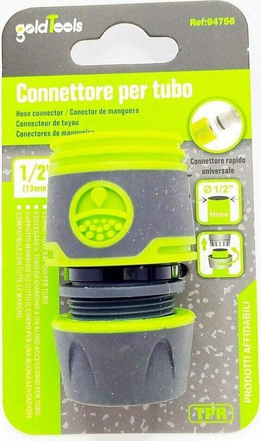 RACCORDO CON INNESTO RAPIDO PER TUBO DA 1/2" 13MM CONNETTORE DA GIARDINO 94756 - 3