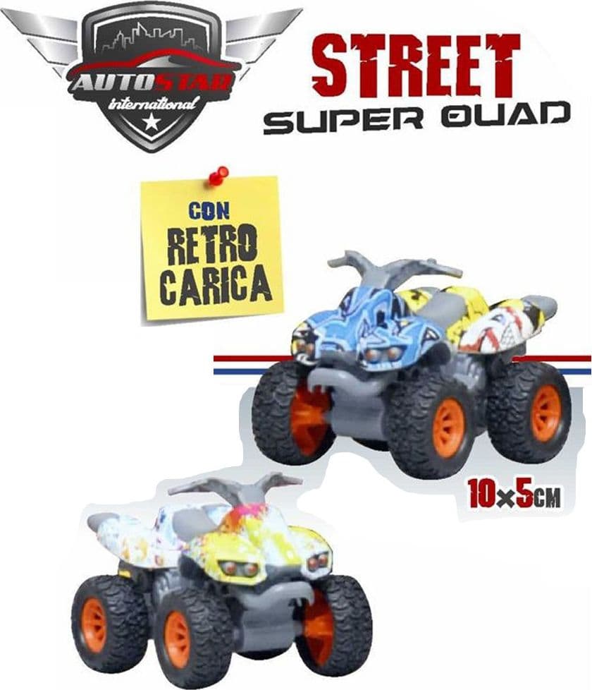 SUPER QUAD IN METALLO CON FRIZIONE GIOCATTOLO EDUCATIVO BAMBINI CON RETRO CARICA - 2