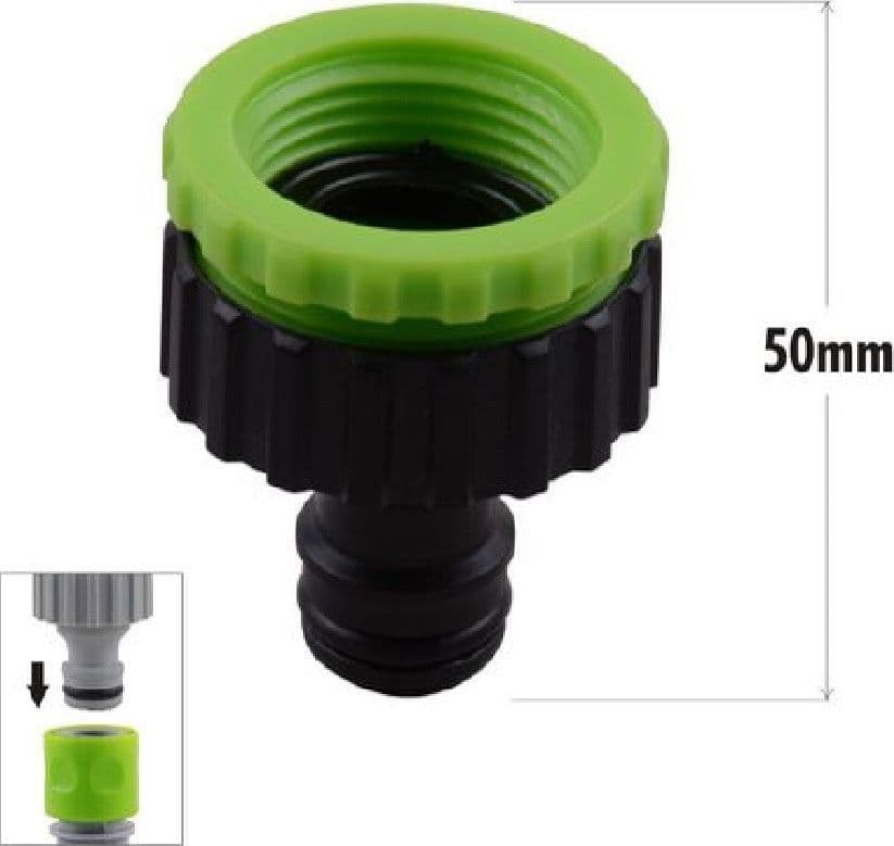 CONNETTORE RAPIDO CON FILETTO FEMMINA 1/2" E 3/4" PER TUBO RUBINETTO 50MM 90024 - 2
