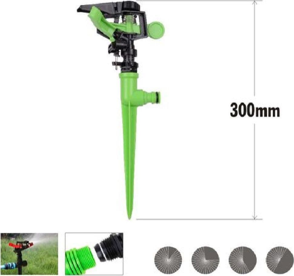 IRRIGATORE A SETTORE REGOLABILE CON INNESTO RAPIDO PER PRATO GIARDINO 300MM 90003 - 2