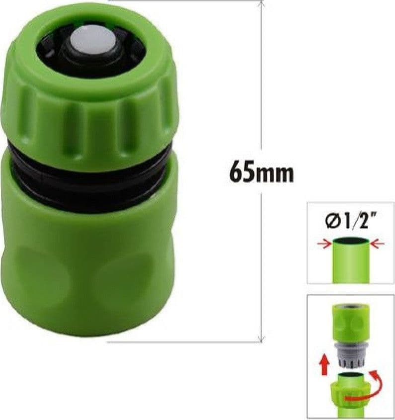 CONNETTORE CON INNESTO RAPIDO PER TUBO 1/2″ 1.25CM CON BLOCCO ACQUA 65 MM 90020 - 2