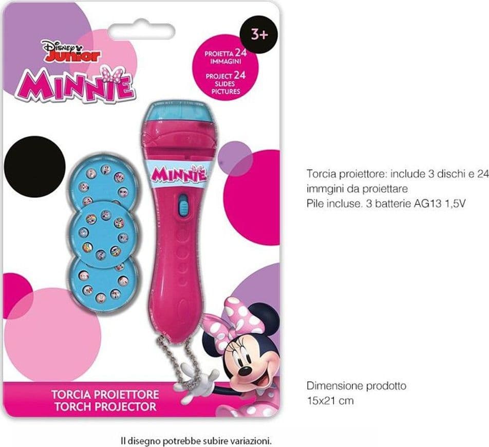 TORCIA PROIETTORE MINNIE DISNEY 24 IMMAGINI DA PROIETTARE GIOCATTOLO BAMBINI - 2