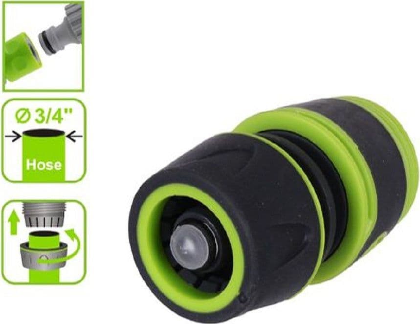 RACCORDO CON INNESTO RAPIDO CON ACQUASTOP PER TUBO DA 3/4" 19MM CONNETTORE 94760 - 2