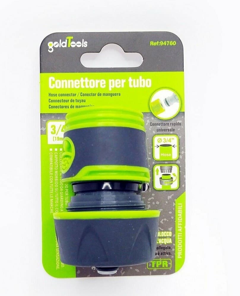 RACCORDO CON INNESTO RAPIDO CON ACQUASTOP PER TUBO DA 3/4" 19MM CONNETTORE 94760 - 3