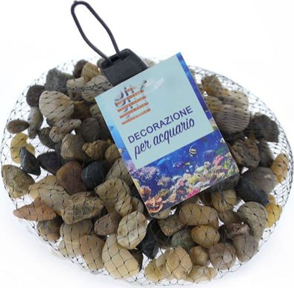 3PZ PIETRE DECORATIVE ACQUARIO DECORAZIONE SASSI PIANTE VASI 300GR 0.5x0.8 CM - 2