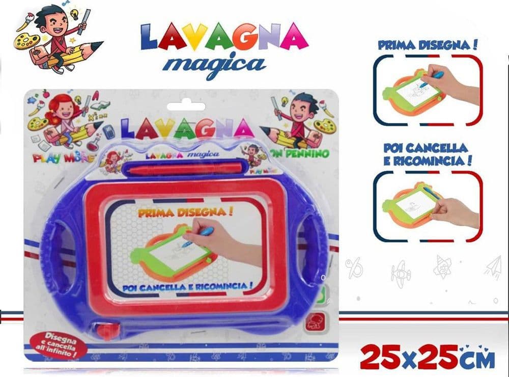 LAVAGNA MAGICA CON PENNA CANCELLABILE GIOCATTOLO PER BAMBINI DISEGNA E CANCELLA - 2