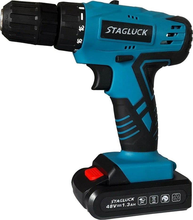 TRAPANO AVVITATORE A BATTERIA LITIO VALIGETTA 48V 1.3AH 2 BATTERIE 2 VELOCITÀ - 2