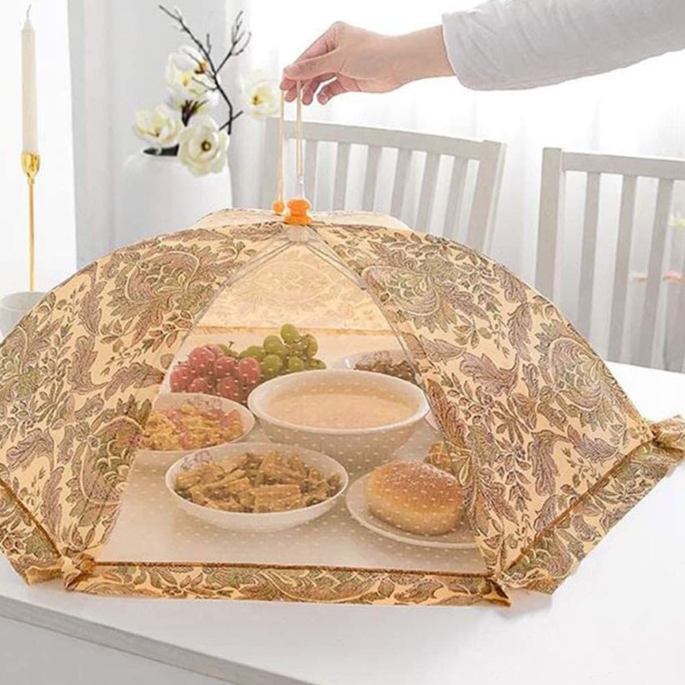 2PZ COPERTURA PIEGHEVOLE TENDA A RETE ANTI POLVERE INSETTI PER ALIMENTARI 60 CM - 2