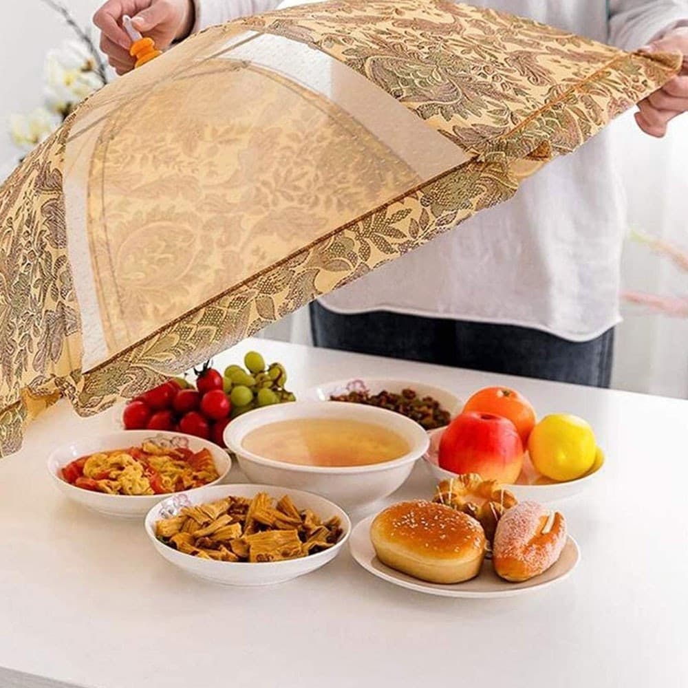 2PZ COPERTURA PIEGHEVOLE TENDA A RETE ANTI POLVERE INSETTI PER ALIMENTARI 60 CM - 3