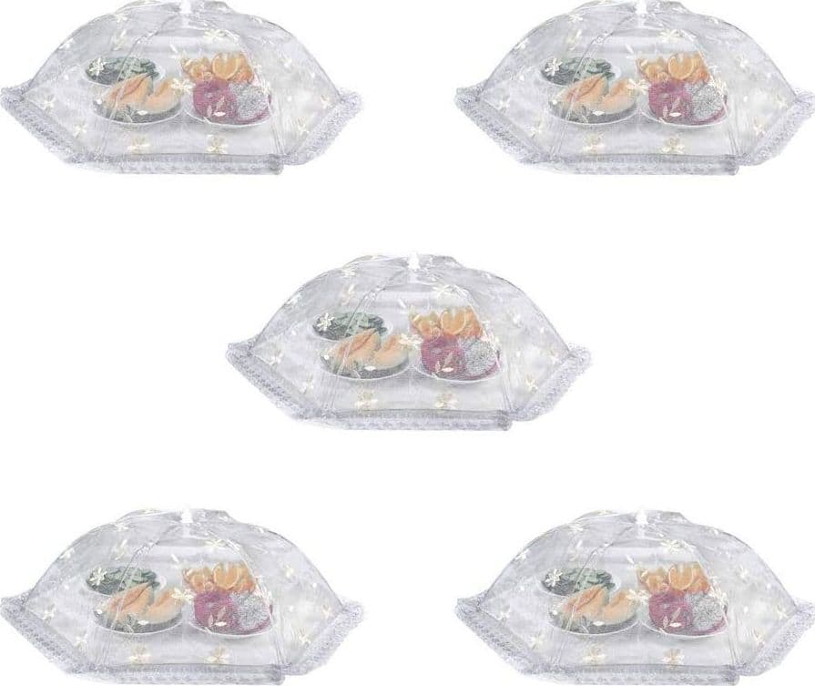 2PZ COPERTURA PIEGHEVOLE TENDA A RETE ANTI POLVERE INSETTI PER ALIMENTARI 60 CM - 5