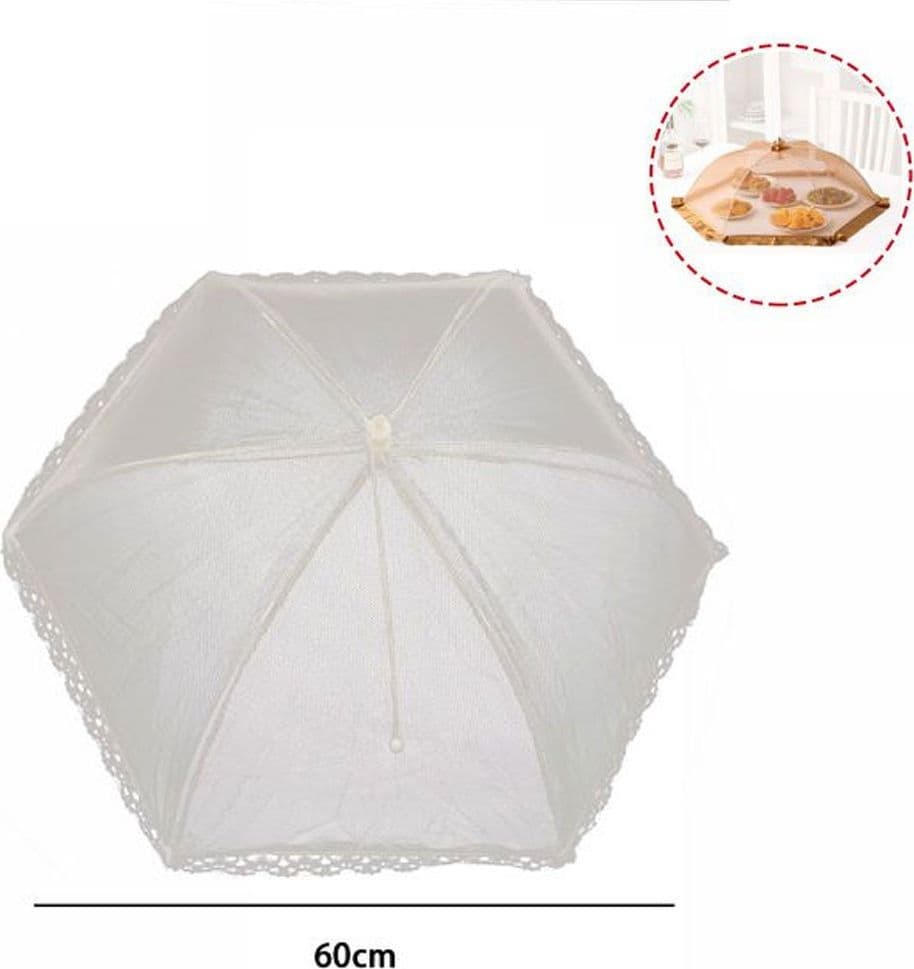 2PZ COPERTURA PIEGHEVOLE TENDA A RETE ANTI POLVERE INSETTI PER ALIMENTARI 60 CM - 6