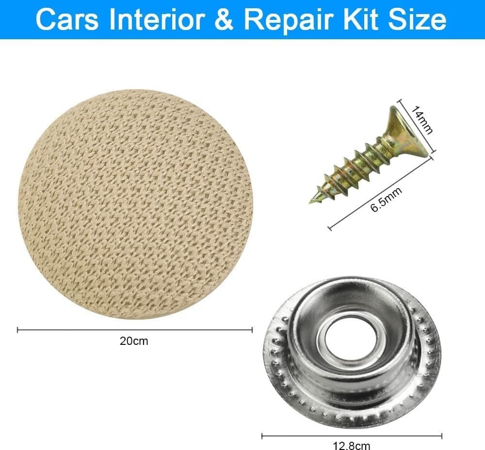 KIT 20PZ VITI PER RIPARAZIONE TETTO TETTUCCIO SCOLLATO STACCATO AUTO COLOR BEIGE - 5