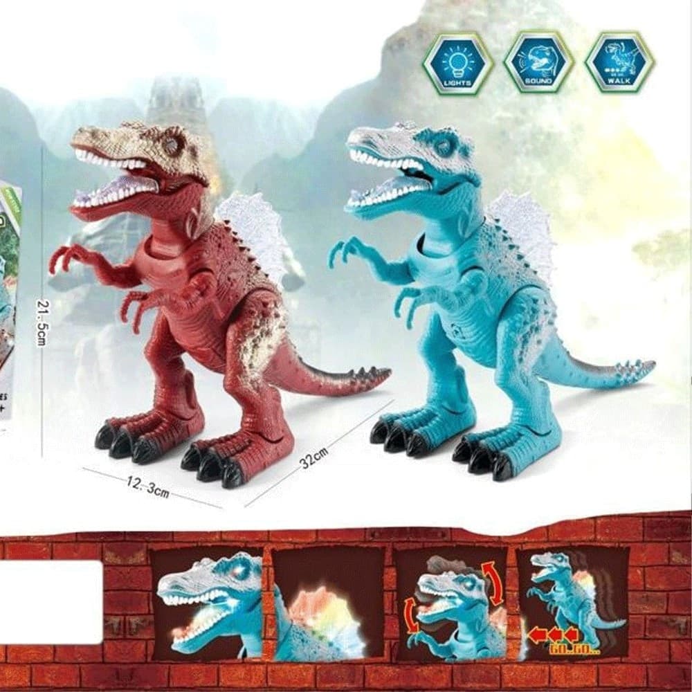 DINOSAURO T REX GIGANTE CON SUONO E LUCI  E CAMMINA GIOCATTOLO BAMBINI 2 COLORI - 8