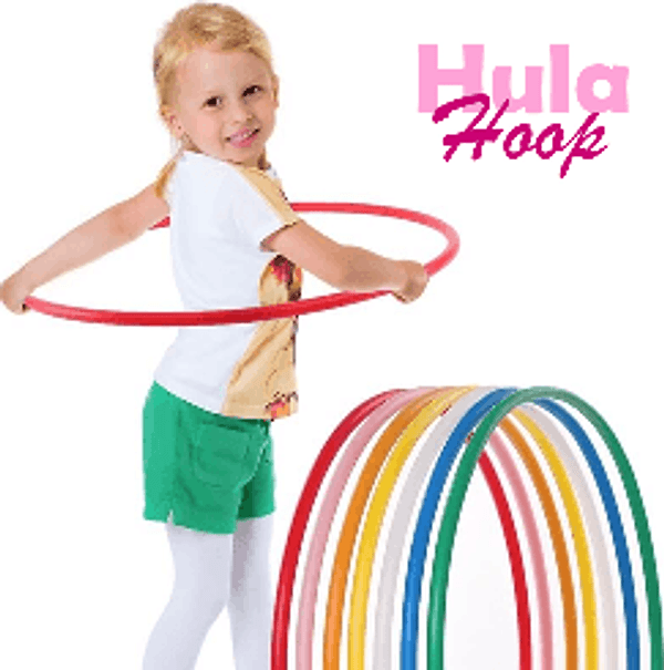 HULA HOOP CERCHIO ANELLO 60 CM GINNASTICA SPORT BAMBINI COLORI RANDOM 2 PEZZI - 2