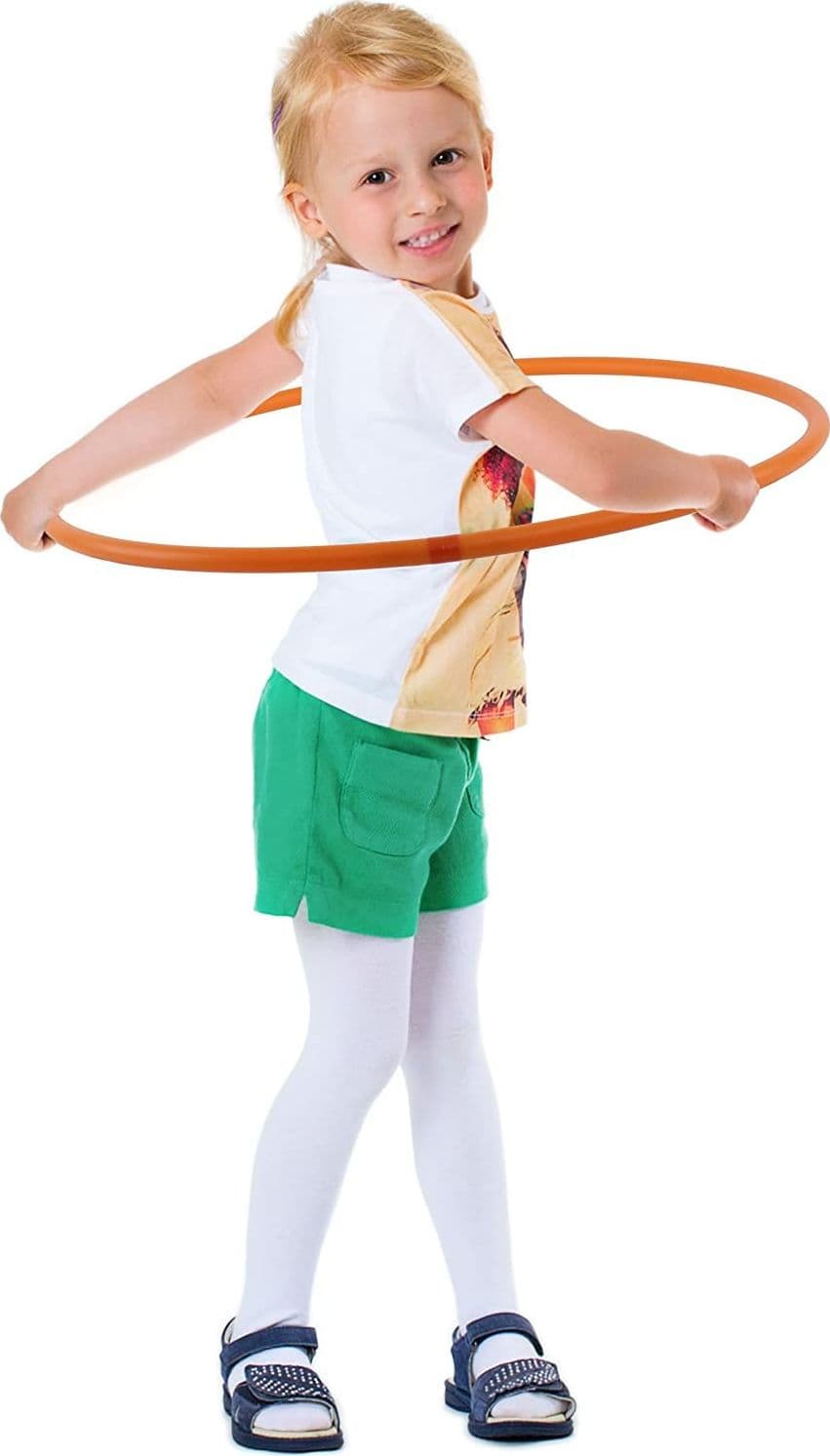 HULA HOOP CERCHIO ANELLO 60 CM GINNASTICA SPORT BAMBINI COLORI RANDOM 2 PEZZI - 3