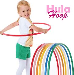 HULA HOOP CERCHIO ANELLO 60 CM GINNASTICA SPORT BAMBINI COLORI RANDOM 2 PEZZI - 2