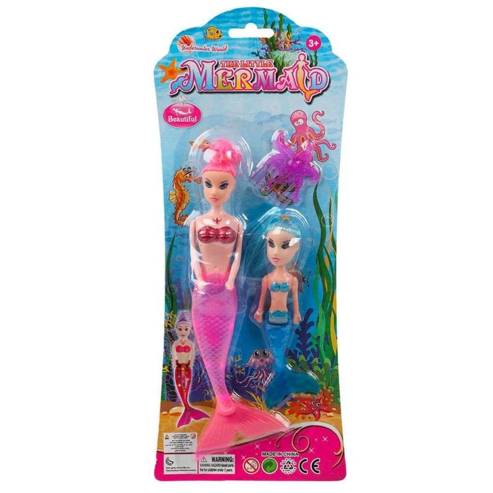 BAMBOLA SIRENA MAGICO MONDO DEL MARE CON ACCESSORI GIOCO PER BIMBA 3+ 34X13CM