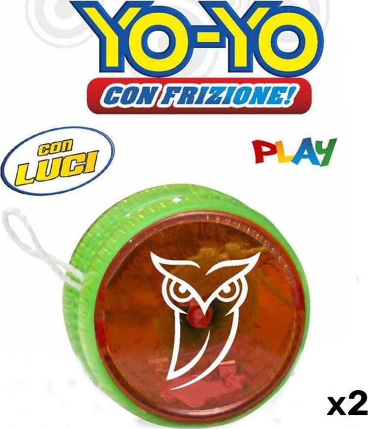 YOYO CON LUCI YO-YO CON FRIZIONE GIOCO PER BAMBINI LUMINOSO 2 PEZZI ASSORTITI - 2