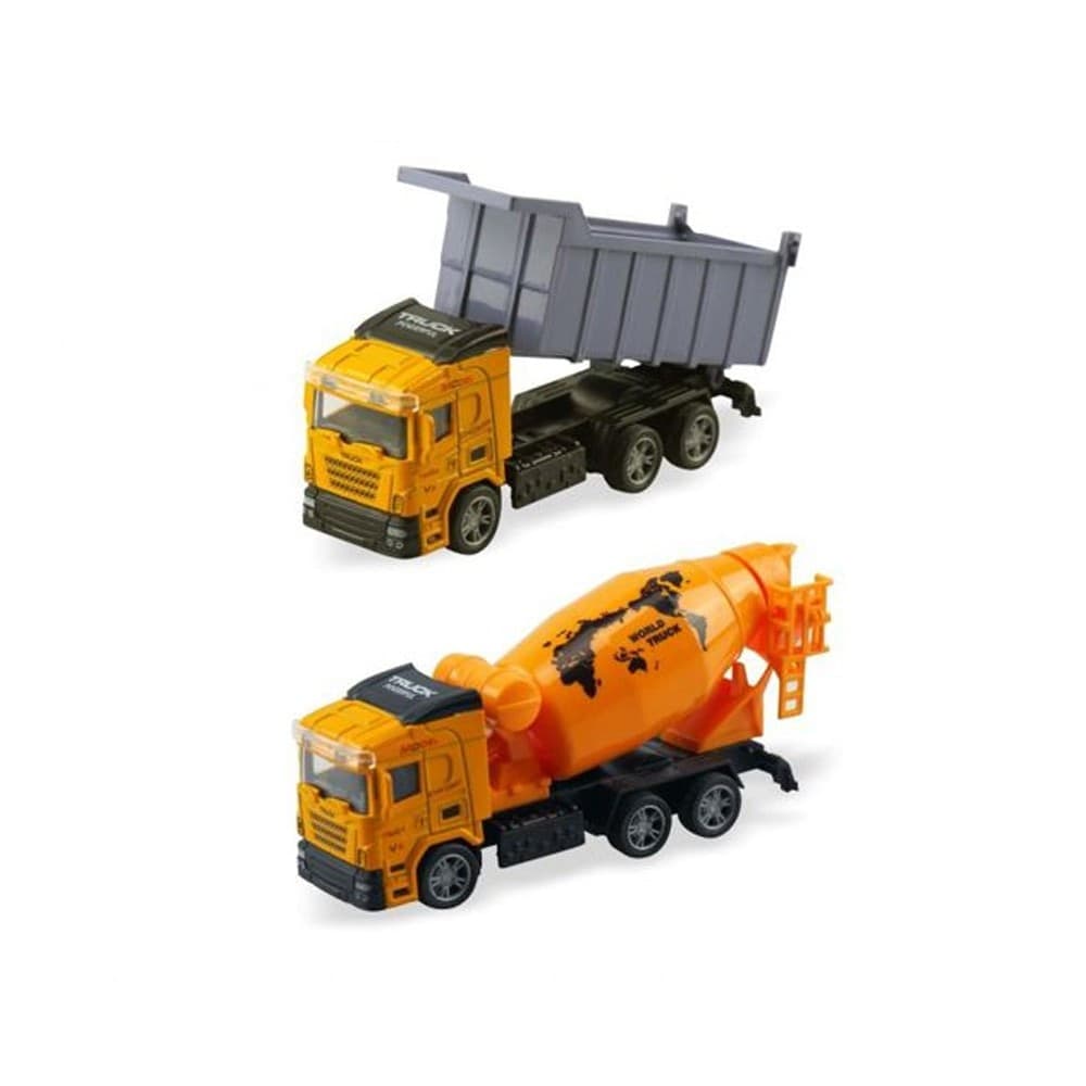 MACCHININA GIOCATTOLO EDUCATIVO PER BAMBINI MEZZI DA LAVORO CAMION METAL LUX - 3