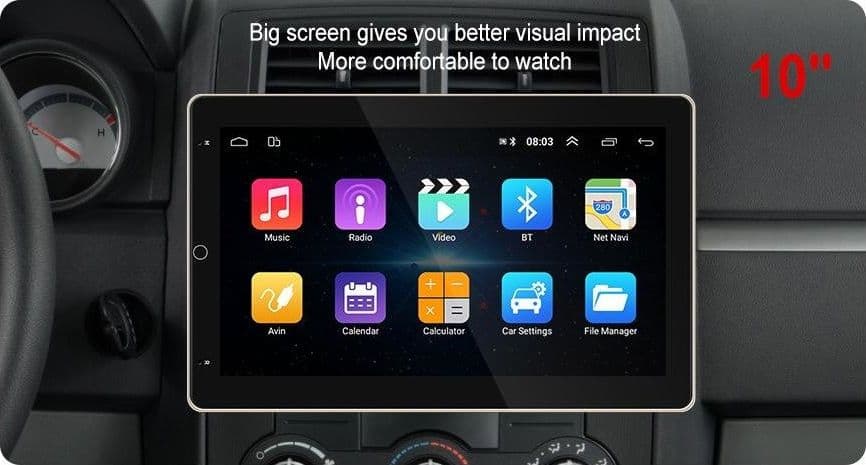 AUTORADIO GIREVOLE ANDROID 10" RADIO MP5 PLAYER BLUETOOTH WIFI GPS MIRROR LINK - 15