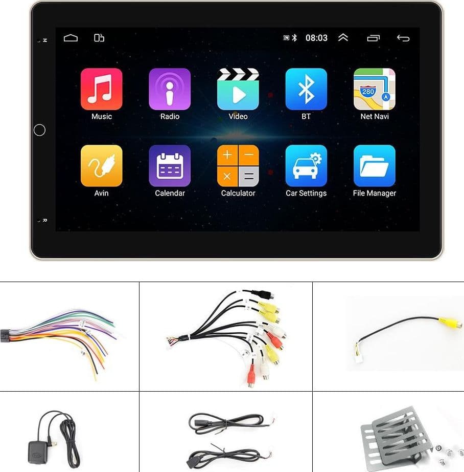 AUTORADIO GIREVOLE ANDROID 10" RADIO MP5 PLAYER BLUETOOTH WIFI GPS MIRROR LINK - 20