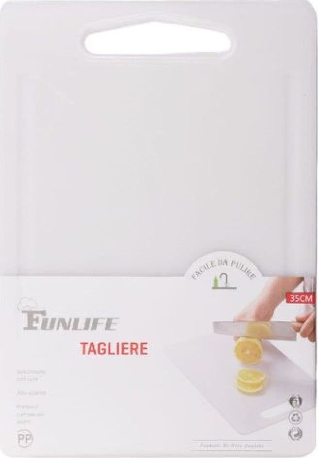 TAGLIERE PLASTICA CON CANALE SCANALATURA 35X25X0.5CM FRUTTA VERDURE CUCINA 99413 - 3