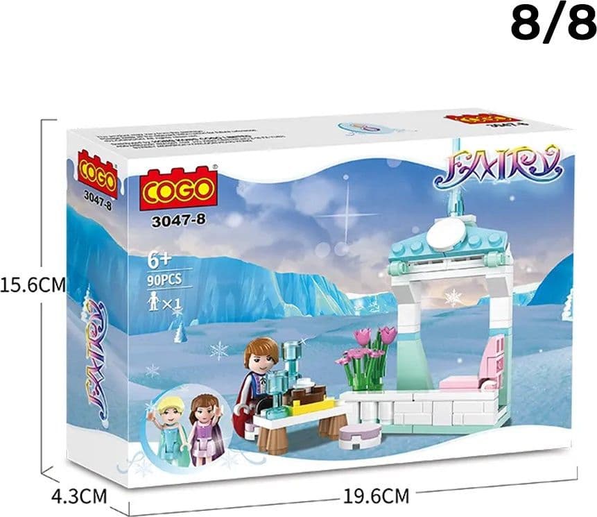 BLOCKS DREAM CASTLE COSTRUZIONI PER BAMBINI DIY CASTELLO FROZEN 8 SET ASSORTITI - 11