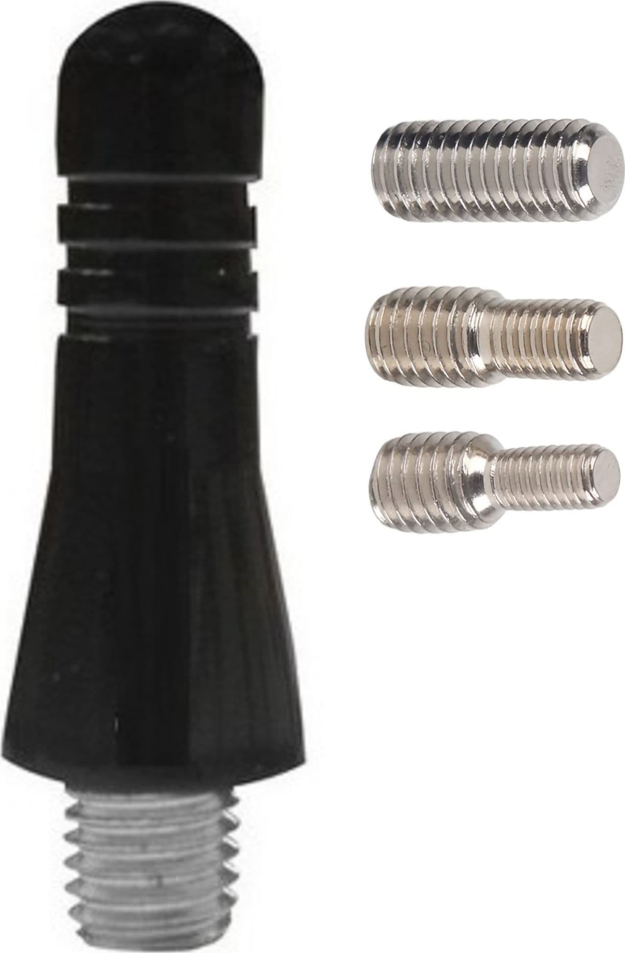 ANTENNA CORTA PER TETTO AUTO 3CM CON ADATTATORI MULTIATTACCO UNIVERSALE IN LEGA - 1