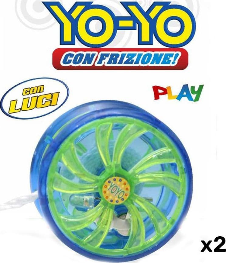 YOYO CON LUCI YO-YO CON FRIZIONE GIOCATTOLI GIOCO PER BAMBINI LUMINOSO 2 PEZZI - 2