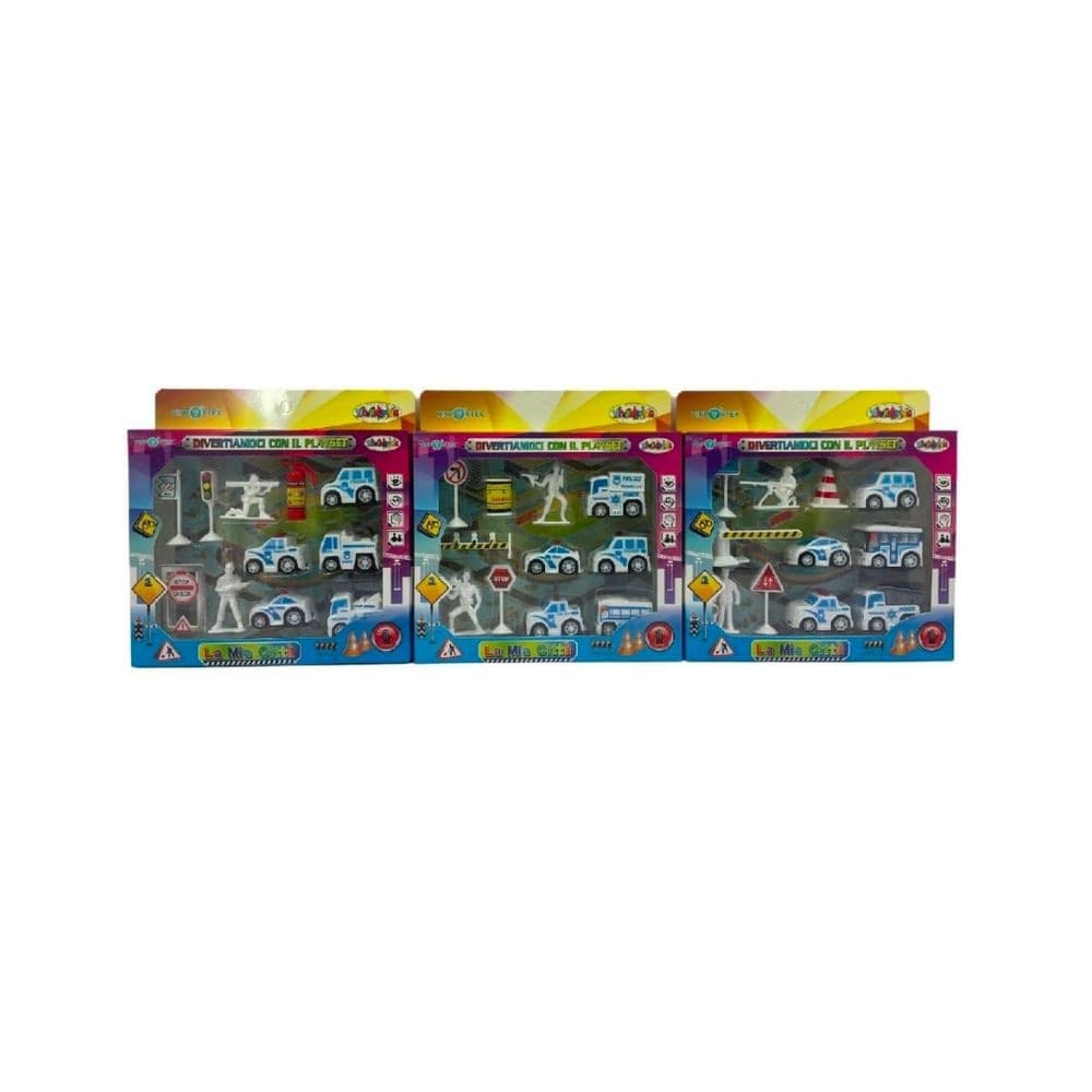 PLAYSET FORZE DELL'ORDINE POLIZIA ASSORTITO CON VARI PEZZI GIOCO BAMBINI VEICOLI - 2