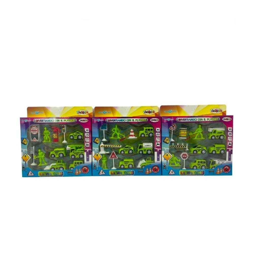 PLAYSET COSTRUZIONI LA MIA CITTÀ VERDE CON PERSONAGGI VEICOLI SEGNALI 11 PEZZI - 2