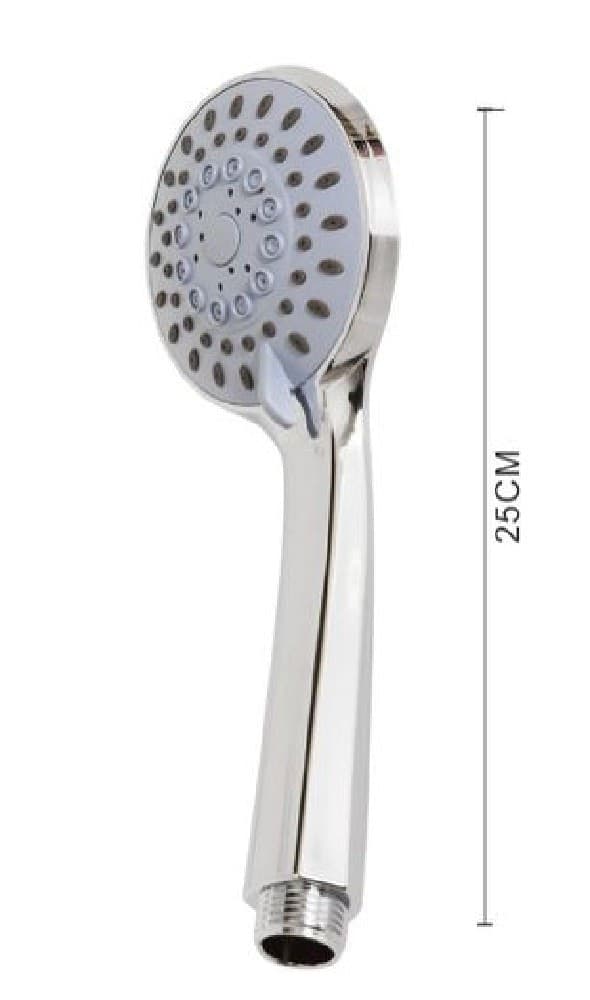 SOFFIONE DOCCIA MULTIGETTO BAGNO DOCCETTA UNIVERSALE GETTO REGOLABILE 25CM 55254 - 2