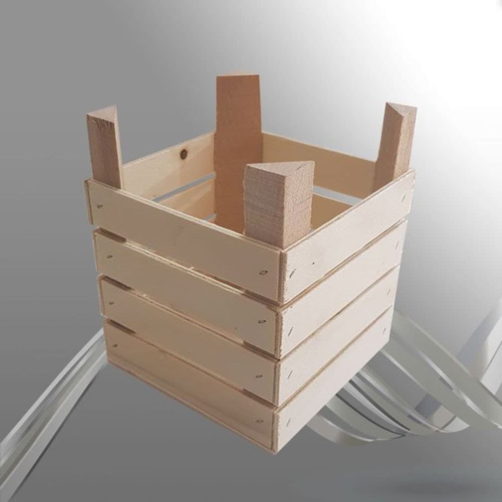CASSETTA CASSETTINA PORTA OGGETTI LEGNO QUADRATA DECORAZIONE 16x16x16 CM 702109 - 6