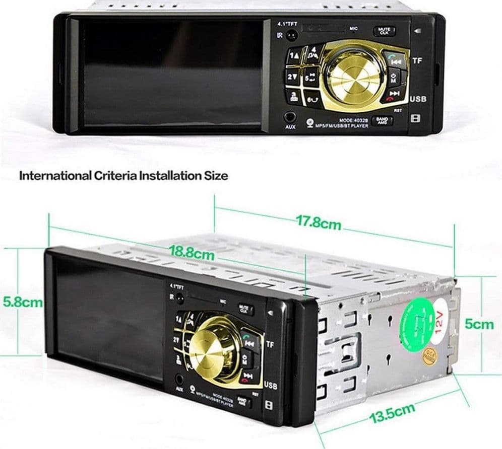 AUTORADIO AUTO MP5 PLAYER TELECAMERA BLUETOOTH RADIO AUDIO VIDEO TF USB 4032B - 7