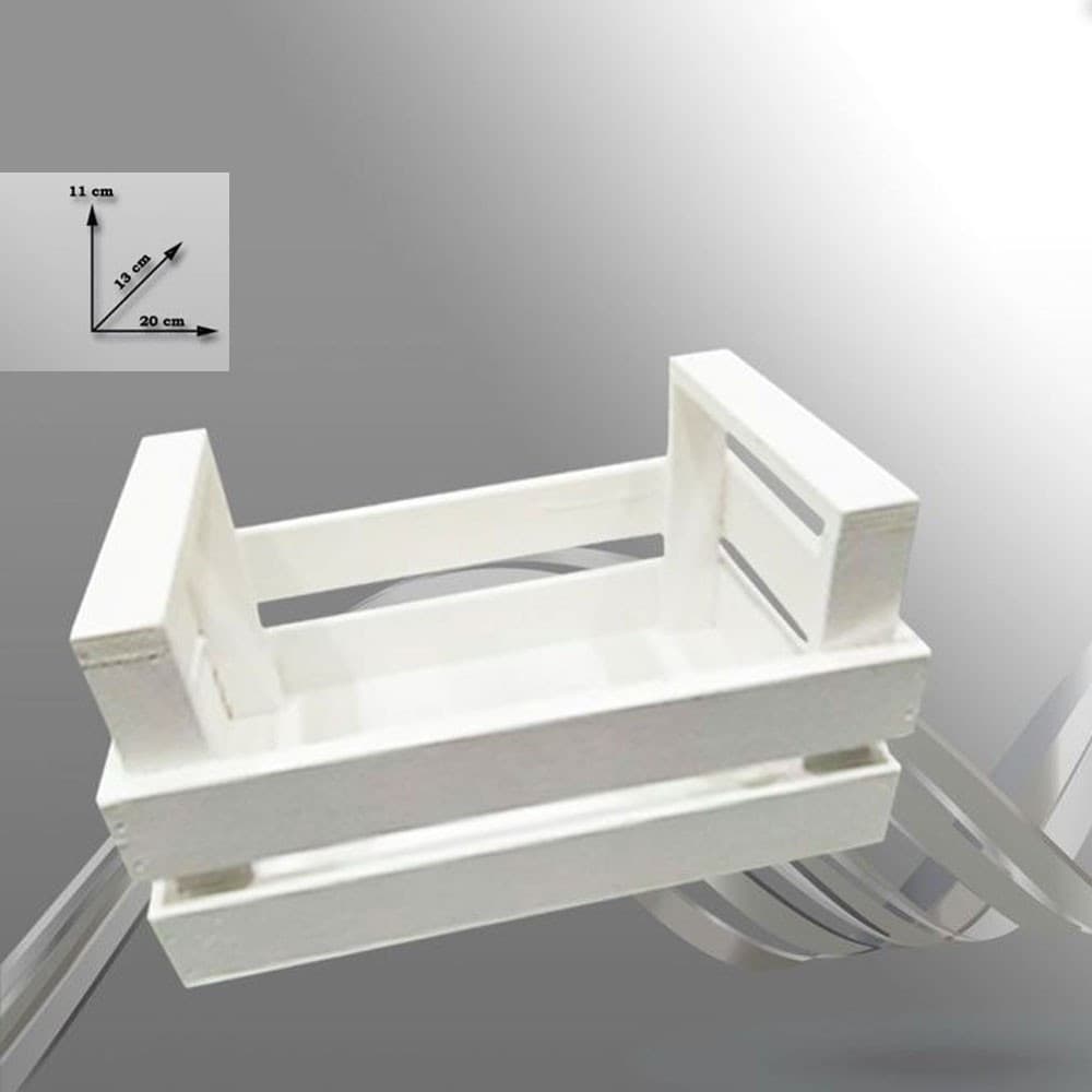 CASSETTA CASSETTINA PORTA OGGETTI LEGNO RETTANGOLARE DECORAZIONE 11x13x20 CM - 5