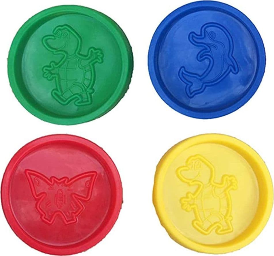SET 3 BARATTOLI DI PASTA PLASTILINA CON FORMINE PLASTICHINA MODELLANTE PORTATILE - 2