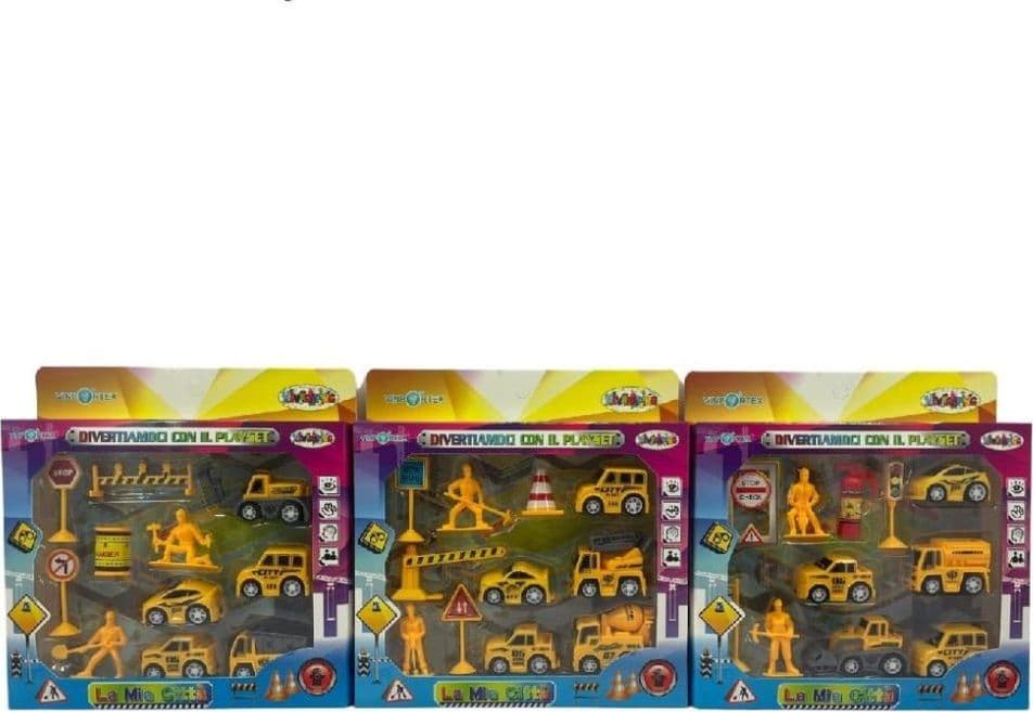 PLAYSET COSTRUZIONI LA MIA CITTÀ CON ASSORTIMENTO DI PERSONAGGI VEICOLI SEGNALI - 2