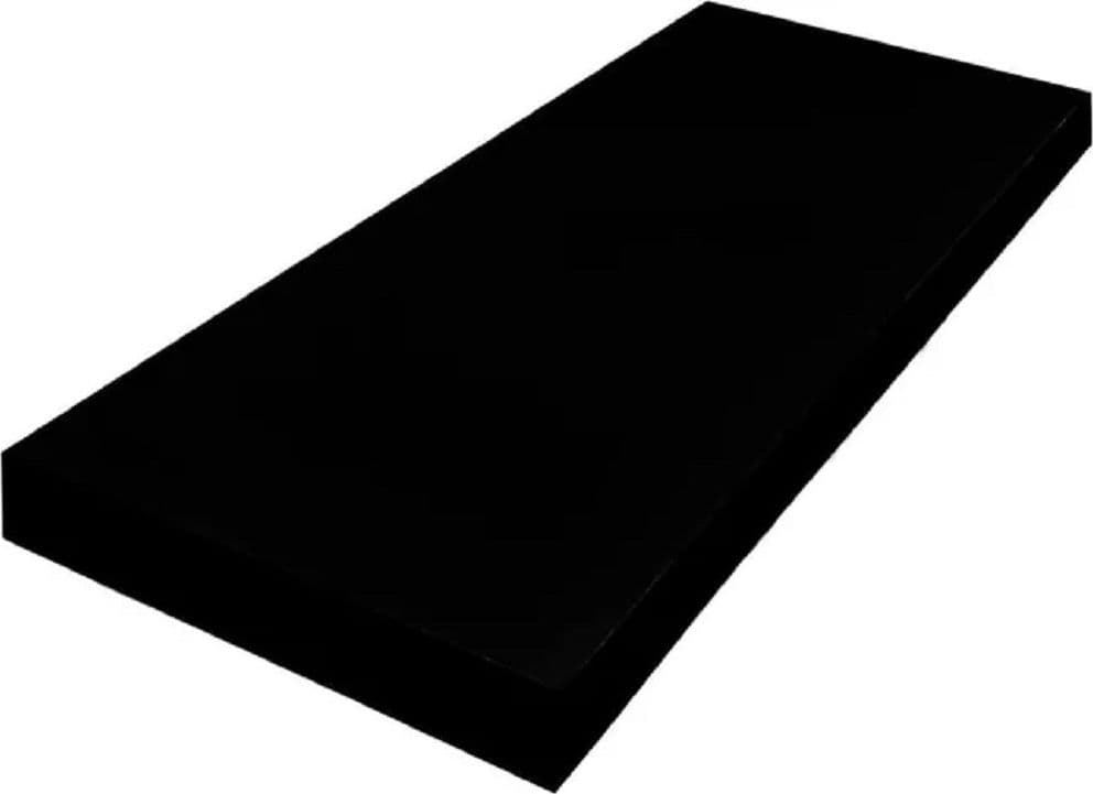 MENSOLA DA PARETE IN LEGNO MDF 80X23,5X3,8CM PENSILE SCAFFALE A MURO STAFFE NERO - 5