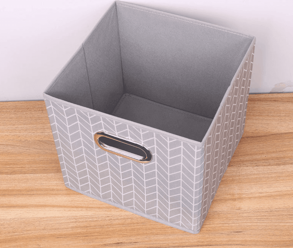 BOX SCATOLA SALVASPAZIO ARMADIO CONTENITORE PORTA OGGETTI ORGANIZER 25x25x25 CM - 3