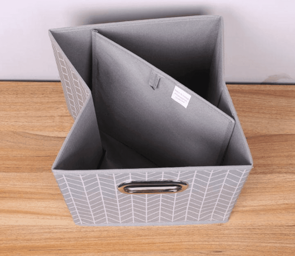 BOX SCATOLA SALVASPAZIO ARMADIO CONTENITORE PORTA OGGETTI ORGANIZER 25x25x25 CM - 4