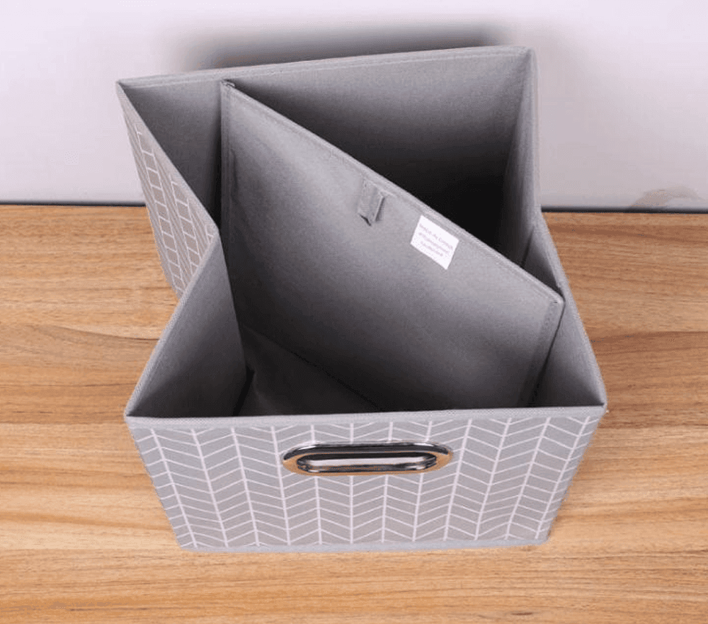 BOX SCATOLA SALVASPAZIO ARMADIO CONTENITORE PORTA OGGETTI ORGANIZER 25x25x25 CM - 4