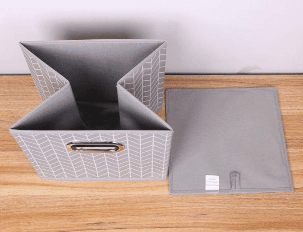 BOX SCATOLA SALVASPAZIO ARMADIO CONTENITORE PORTA OGGETTI ORGANIZER 25x25x25 CM - 5