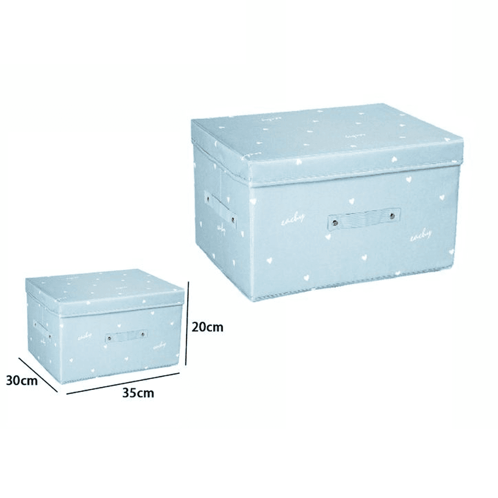 BOX SCATOLA SALVASPAZIO ARMADIO CONTENITORE PORTA OGGETTI ORGANIZER 35x30x20 CM - 3
