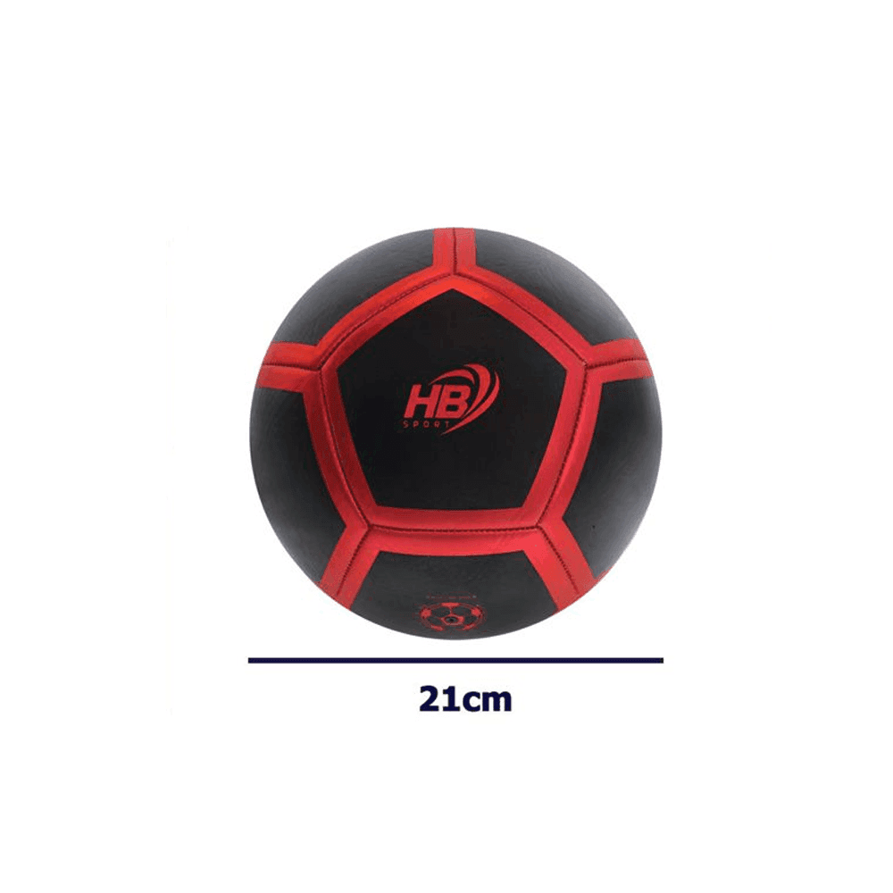 PALLONE PALLA DA CALCIO CALCETTO NERO E ROSSO 21 CM ALLENAMENTO GIOCO GARA 06563 - 2