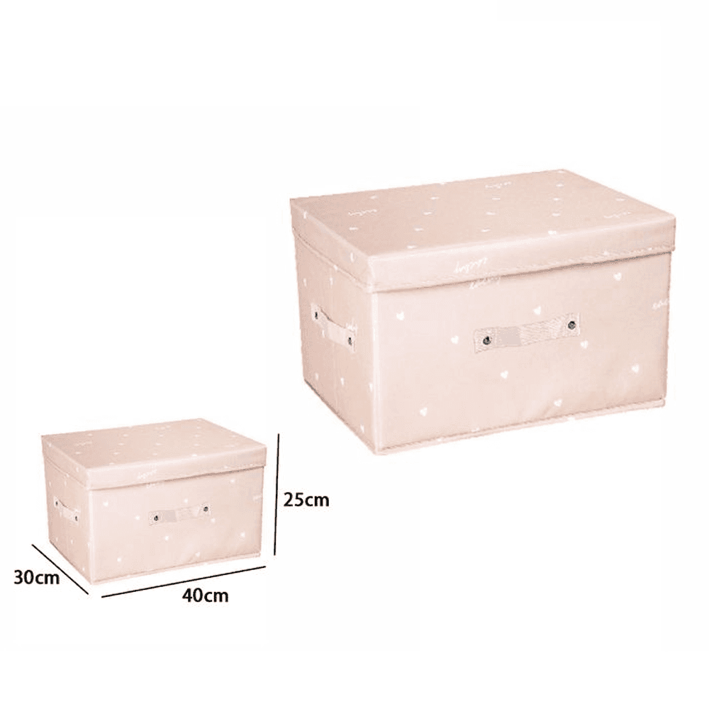 BOX SCATOLA SALVASPAZIO ARMADIO CONTENITORE PORTA OGGETTI ORGANIZER 40x30x25 CM - 4
