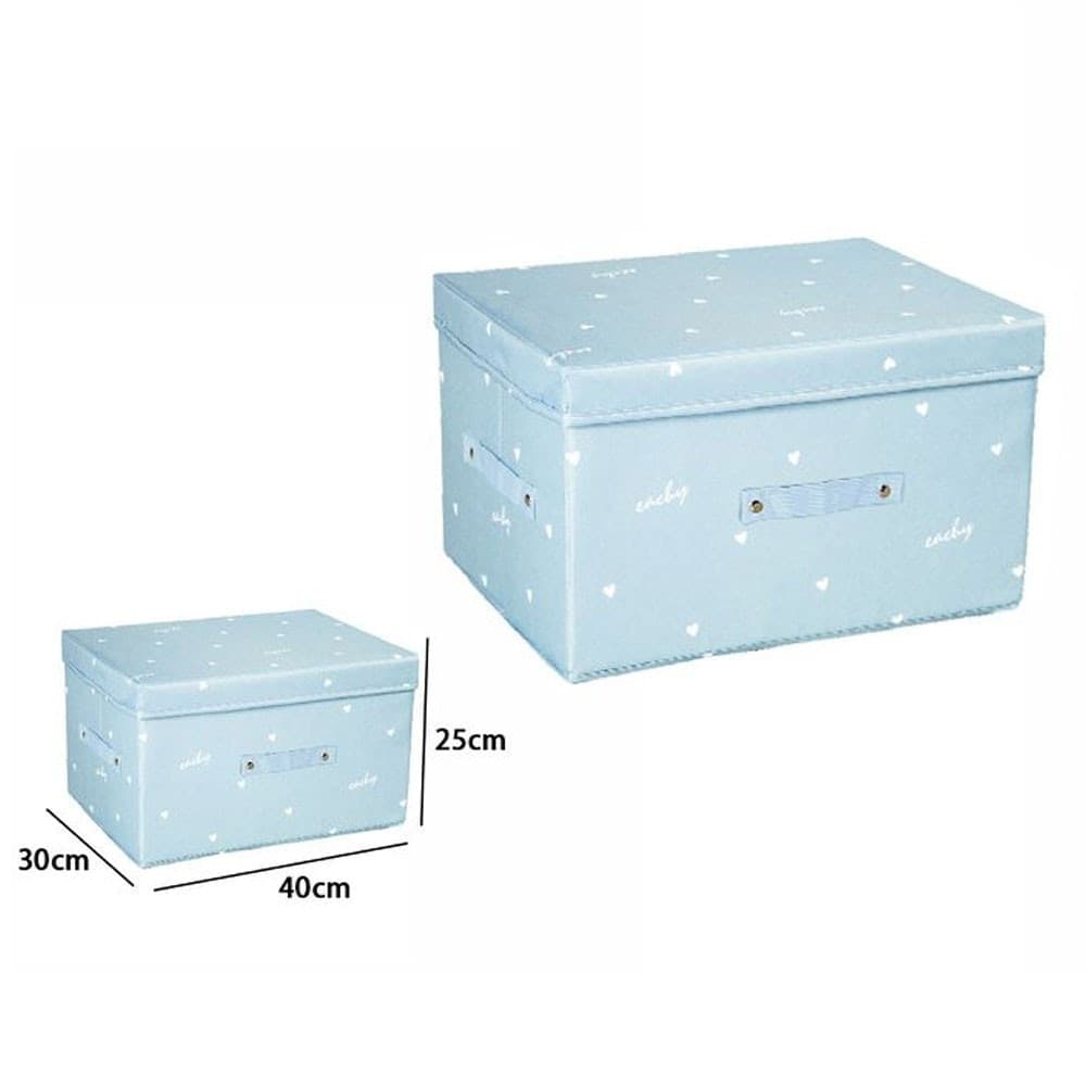 BOX SCATOLA SALVASPAZIO ARMADIO CONTENITORE PORTA OGGETTI ORGANIZER 40x30x25 CM - 9