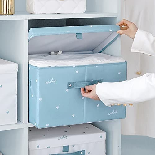 BOX SCATOLA SALVASPAZIO ARMADIO CONTENITORE PORTA OGGETTI ORGANIZER 55x42x30 CM - 11